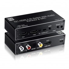 Конвертор  2 in HDMI  -  out HDMI ARC, Audio L/R RCA, coax, optic